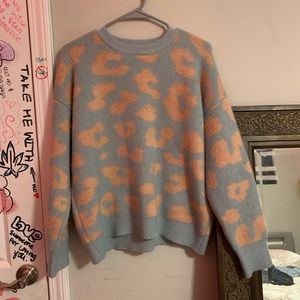 CHEETAH COLORFUL THICK SMALL KNIT SWEATER